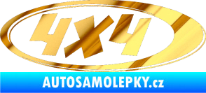 Samolepka 4x4 varianta 010 chrom fólie zlatá zrcadlová