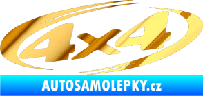Samolepka 4x4 varianta 013 chrom fólie zlatá zrcadlová