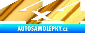 Samolepka 4x4 varianta 018 chrom fólie zlatá zrcadlová