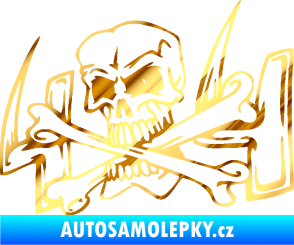 Samolepka 4x4 varianta 022 chrom fólie zlatá zrcadlová