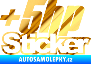 Samolepka + 5hp sticker 001 chrom fólie zlatá zrcadlová
