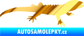 Samolepka Agama 001 pravá chrom fólie zlatá zrcadlová