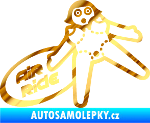 Samolepka Air ride jízda chrom fólie zlatá zrcadlová