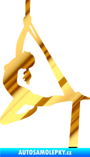 Samolepka Akrobacie 001 levá vzdušná šála chrom fólie zlatá zrcadlová