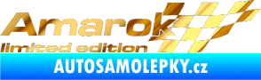 Samolepka Amarok limited edition pravá chrom fólie zlatá zrcadlová