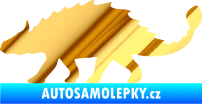 Samolepka Ankylosaurus 001 levá chrom fólie zlatá zrcadlová