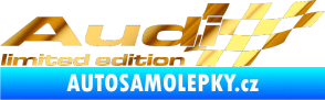 Samolepka Audi limited edition pravá chrom fólie zlatá zrcadlová