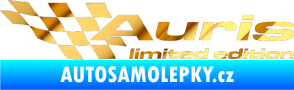 Samolepka Auris limited edition levá chrom fólie zlatá zrcadlová