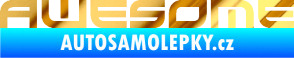 Samolepka Awesome chrom fólie zlatá zrcadlová