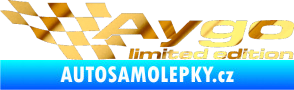 Samolepka Aygo limited edition levá chrom fólie zlatá zrcadlová