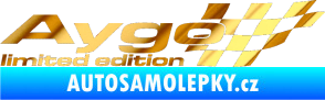 Samolepka Aygo limited edition pravá chrom fólie zlatá zrcadlová