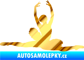 Samolepka Baletka 004 pravá chrom fólie zlatá zrcadlová