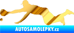 Samolepka Baseball 015 levá chrom fólie zlatá zrcadlová