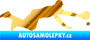 Samolepka Baseball 015 pravá chrom fólie zlatá zrcadlová