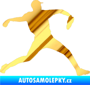 Samolepka Baseball 019 pravá chrom fólie zlatá zrcadlová