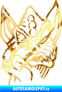 Samolepka Beebob levá chrom fólie zlatá zrcadlová