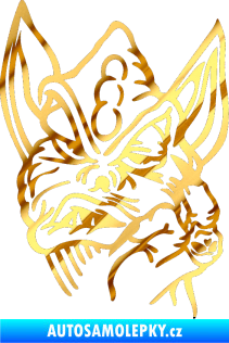Samolepka Beebob pravá chrom fólie zlatá zrcadlová