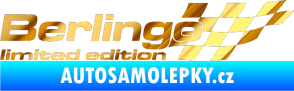 Samolepka Berlingo limited edition pravá chrom fólie zlatá zrcadlová