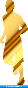 Samolepka Běžec 006 levá chrom fólie zlatá zrcadlová