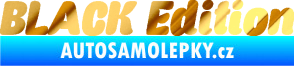 Samolepka Black edition 001 nápis chrom fólie zlatá zrcadlová