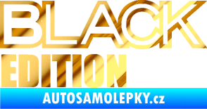 Samolepka Black edition chrom fólie zlatá zrcadlová