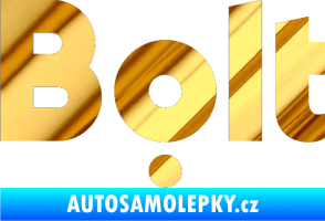 Samolepka Bolt - taxi chrom fólie zlatá zrcadlová