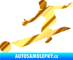 Samolepka Bowling 001 levá chrom fólie zlatá zrcadlová