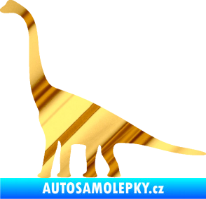 Samolepka Brachiosaurus 001 levá chrom fólie zlatá zrcadlová