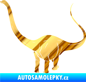 Samolepka Brachiosaurus 002 levá chrom fólie zlatá zrcadlová