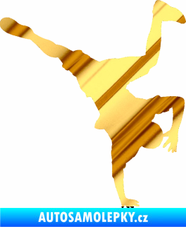 Samolepka Breakdance 001 pravá chrom fólie zlatá zrcadlová