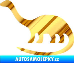 Samolepka Brontosaurus 001 levá chrom fólie zlatá zrcadlová