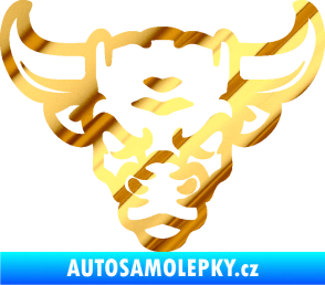Samolepka Býk 012 chrom fólie zlatá zrcadlová