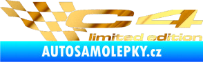 Samolepka C4 limited edition levá chrom fólie zlatá zrcadlová