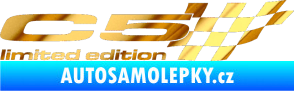 Samolepka C5 limited edition pravá chrom fólie zlatá zrcadlová
