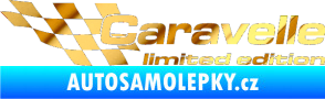 Samolepka Caravelle limited edition levá chrom fólie zlatá zrcadlová