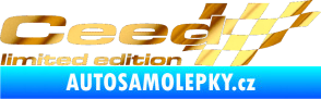 Samolepka Ceed limited edition pravá chrom fólie zlatá zrcadlová