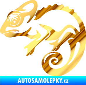 Samolepka Chameleon 002 levá chrom fólie zlatá zrcadlová