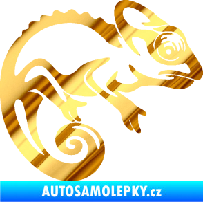 Samolepka Chameleon 002 pravá chrom fólie zlatá zrcadlová