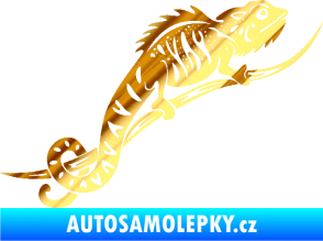 Samolepka Chameleon 003 pravá chrom fólie zlatá zrcadlová