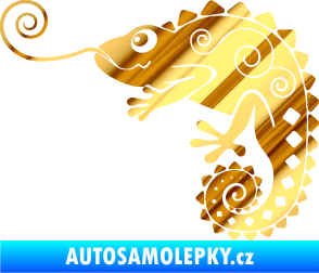 Samolepka Chameleon 004 levá chrom fólie zlatá zrcadlová