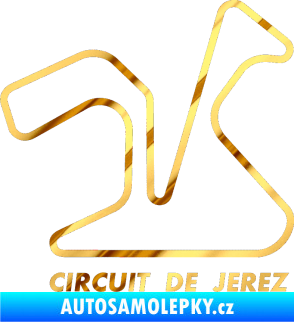 Samolepka Okruh Circuito de Jerez chrom fólie zlatá zrcadlová