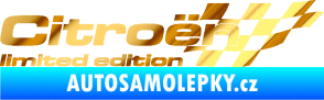 Samolepka Citroen limited edition pravá chrom fólie zlatá zrcadlová