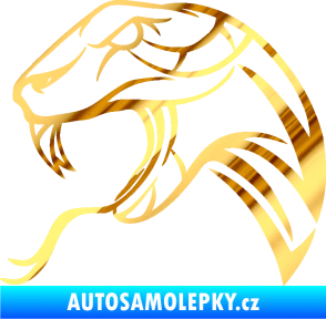 Samolepka Cobra 002 levá chrom fólie zlatá zrcadlová