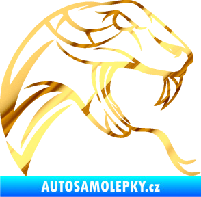 Samolepka Cobra 002 pravá chrom fólie zlatá zrcadlová