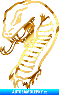 Samolepka Cobra levá chrom fólie zlatá zrcadlová