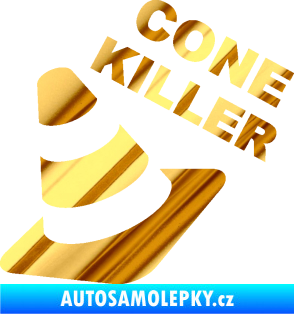 Samolepka Cone killer  chrom fólie zlatá zrcadlová