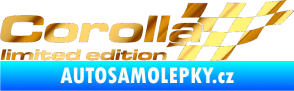 Samolepka Corolla limited edition pravá chrom fólie zlatá zrcadlová