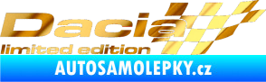 Samolepka Dacia limited edition pravá chrom fólie zlatá zrcadlová