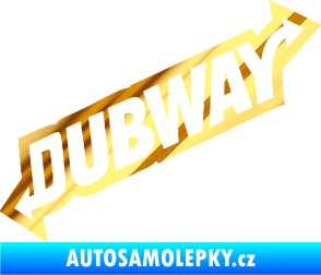 Samolepka Dübway 002 chrom fólie zlatá zrcadlová