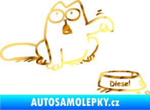 Samolepka Dolej diesel - pravá chrom fólie zlatá zrcadlová